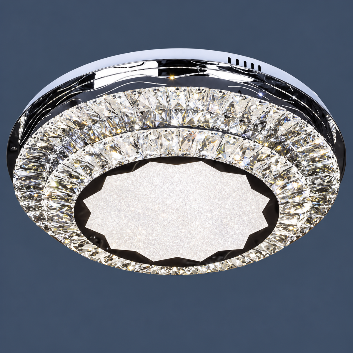 Осветително тяло LED Cristal Silver Halo Еквивалент 600W Дистанционно