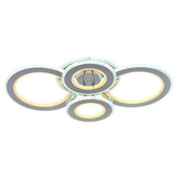 Lustra Led 176W 2 + 2 Circle Chrome Rgb-Mix Telecomanda Lighting Fixtures