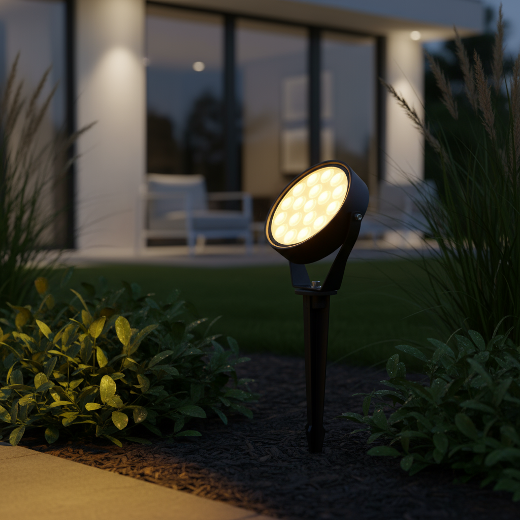 LED градински спот Lollipop 9W топла светлина черен