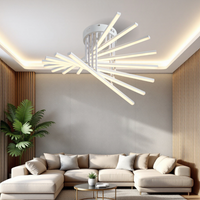 LED осветително тяло 128W Fano 8 елемента БЯЛО Еквивалент 800W с дистанционно