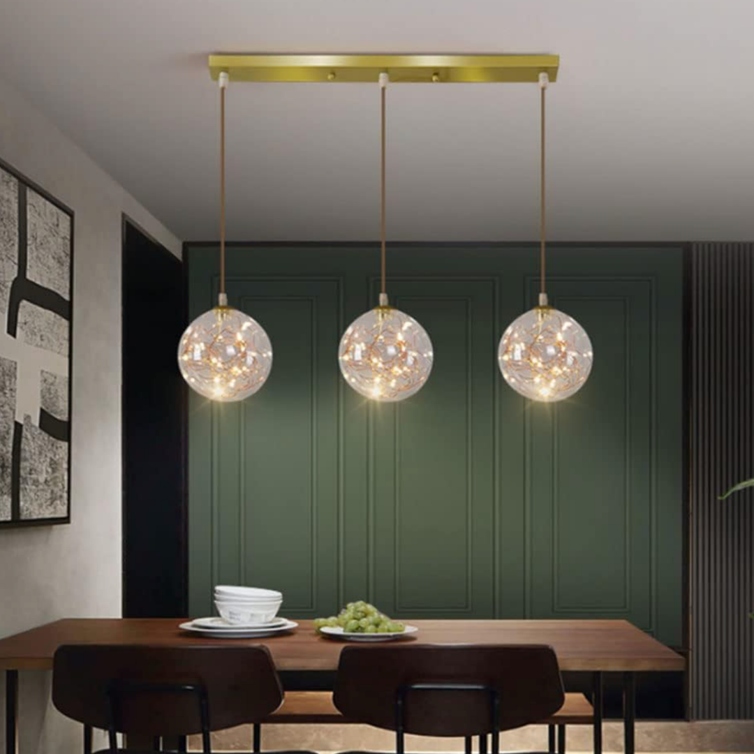 LED осветително тяло Sparkle с прозрачен абажур DX333-3