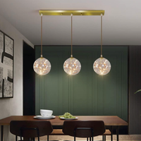 LED осветително тяло Sparkle с прозрачен абажур DX333-3