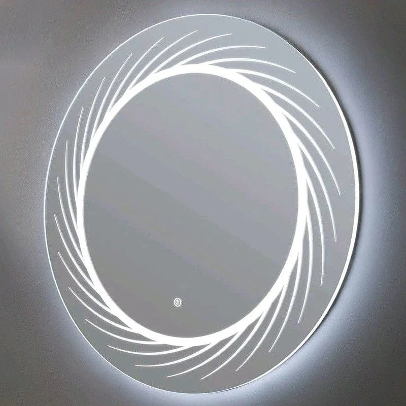 LED огледало VIONNA кръгло 60CM с функция против замъгляване, часовник, touch, 3 вида светлина