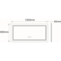 LED огледало VIONNA 120x60CM 3 вида светлина, функция против замъгляване, часовник, touch