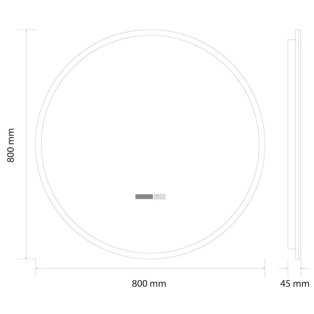 LED огледало LIMENA 80CM Функция против замъгляване, часовник, touch, сензор за движение, 3 вида светлина