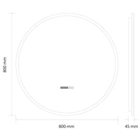 LED огледало LIMENA 80CM Функция против замъгляване, часовник, touch, сензор за движение, 3 вида светлина