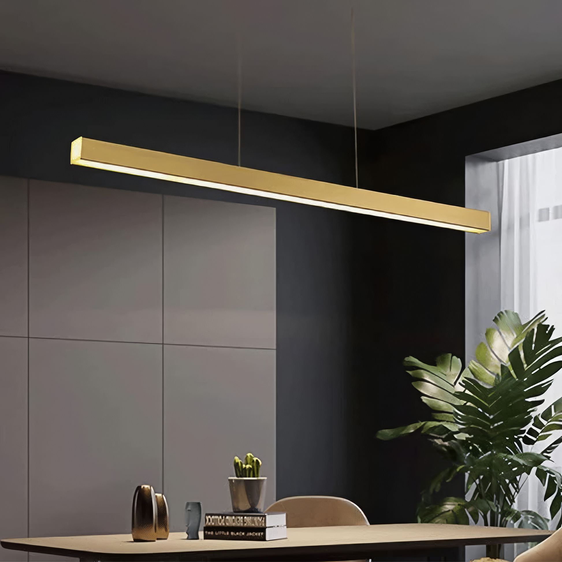 LED осветително тяло 36W Elegant Office Gold, висящо, еквивалент 300W