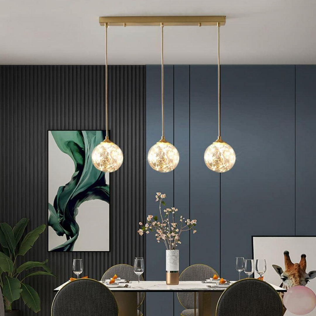 LED осветително тяло Sparkle с прозрачен абажур DX333-3