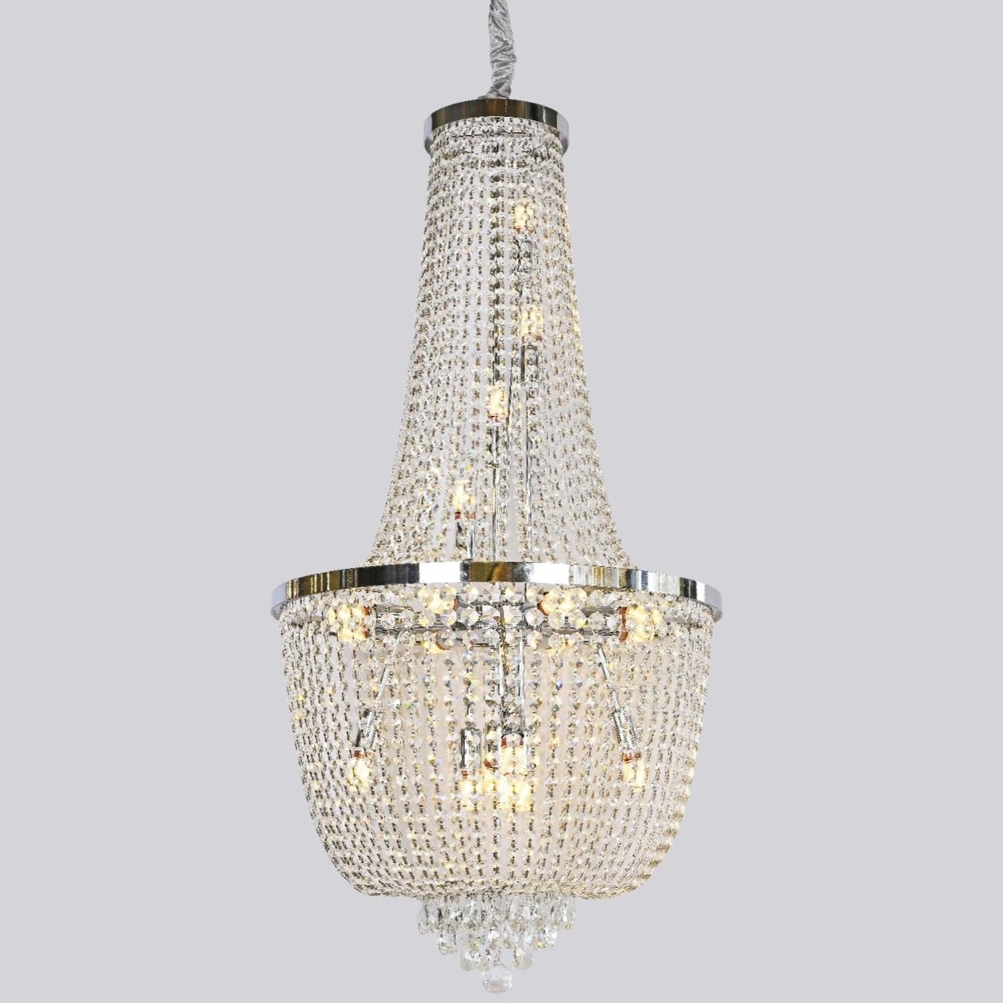 Полилей кристал LUXURY Chrome 120cm -P82404