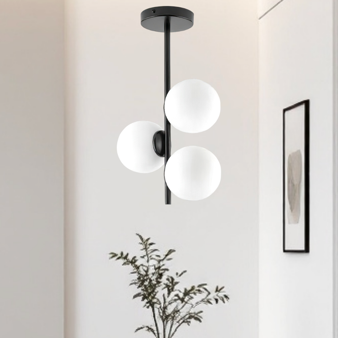 Lustra Abajur 3xE27 MAT BLACK - 8867-3 NEAGRA / ABAJUR Chandeliers