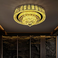 LED осветително тяло с кристали Luxor, плафониера, кръгла, с дистанционно 60-80CM