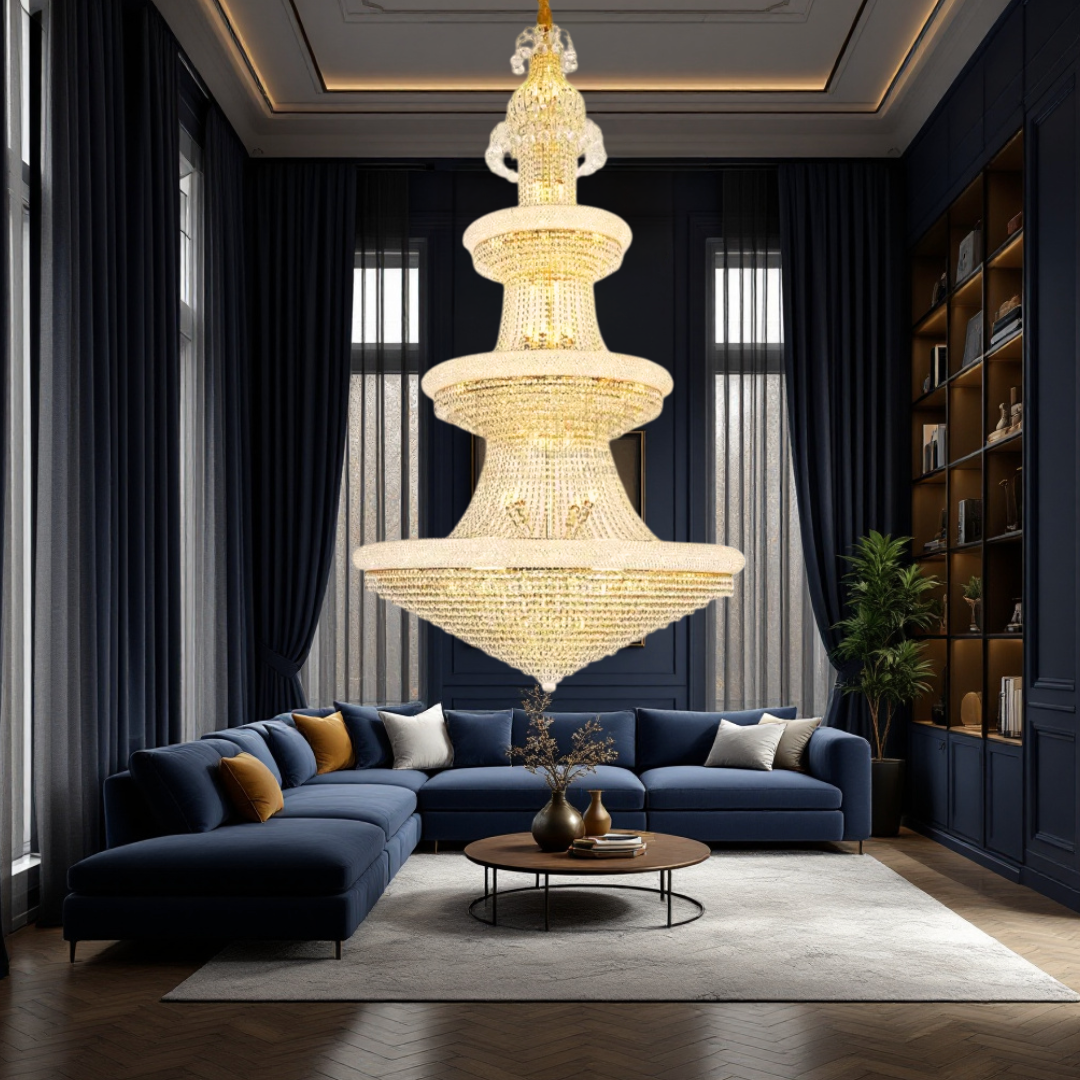 Полилей от кристал LUXURY ЗЛАТЕН Electro 72xE14