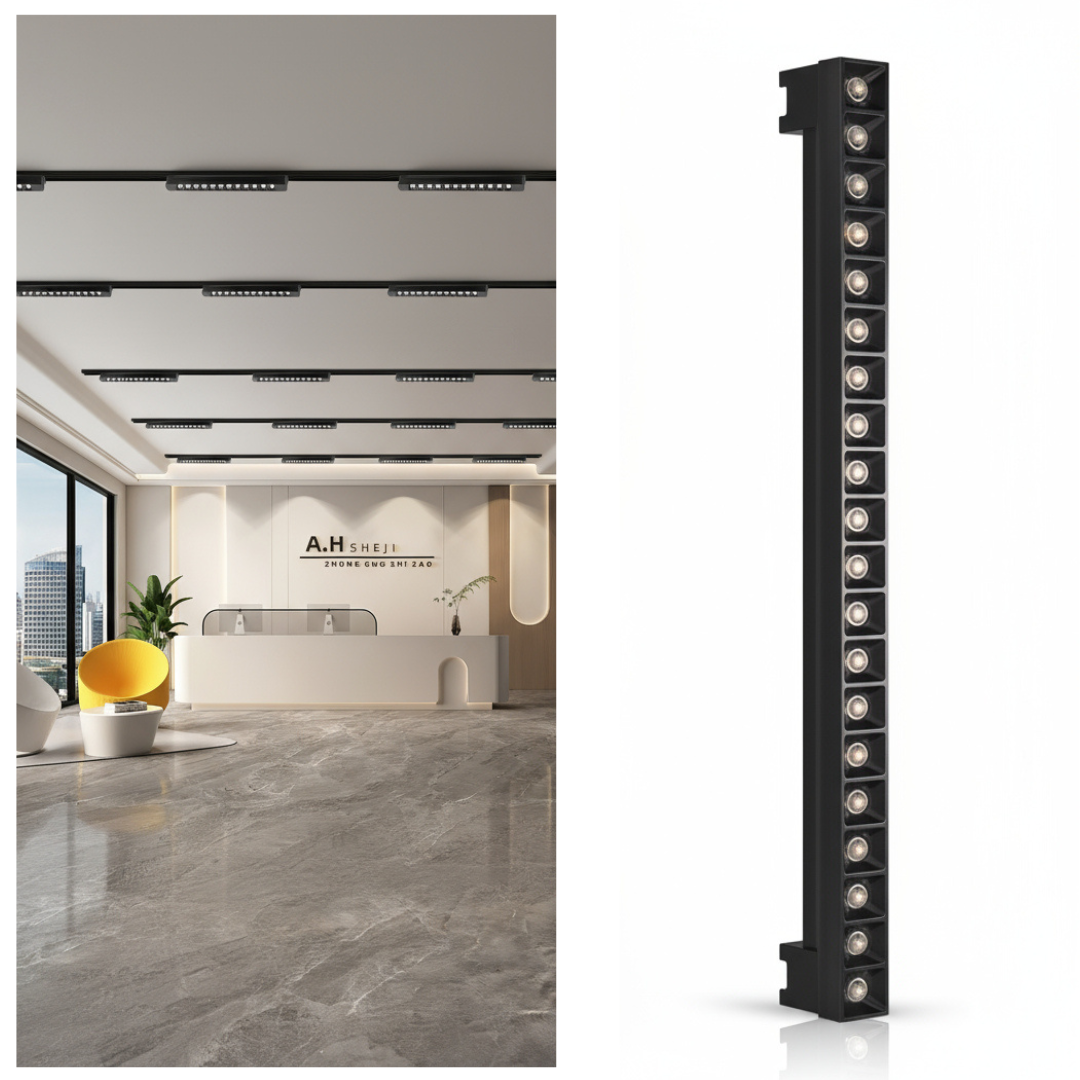 LED спот за шина Магазин Линеен 22W 58cm черен