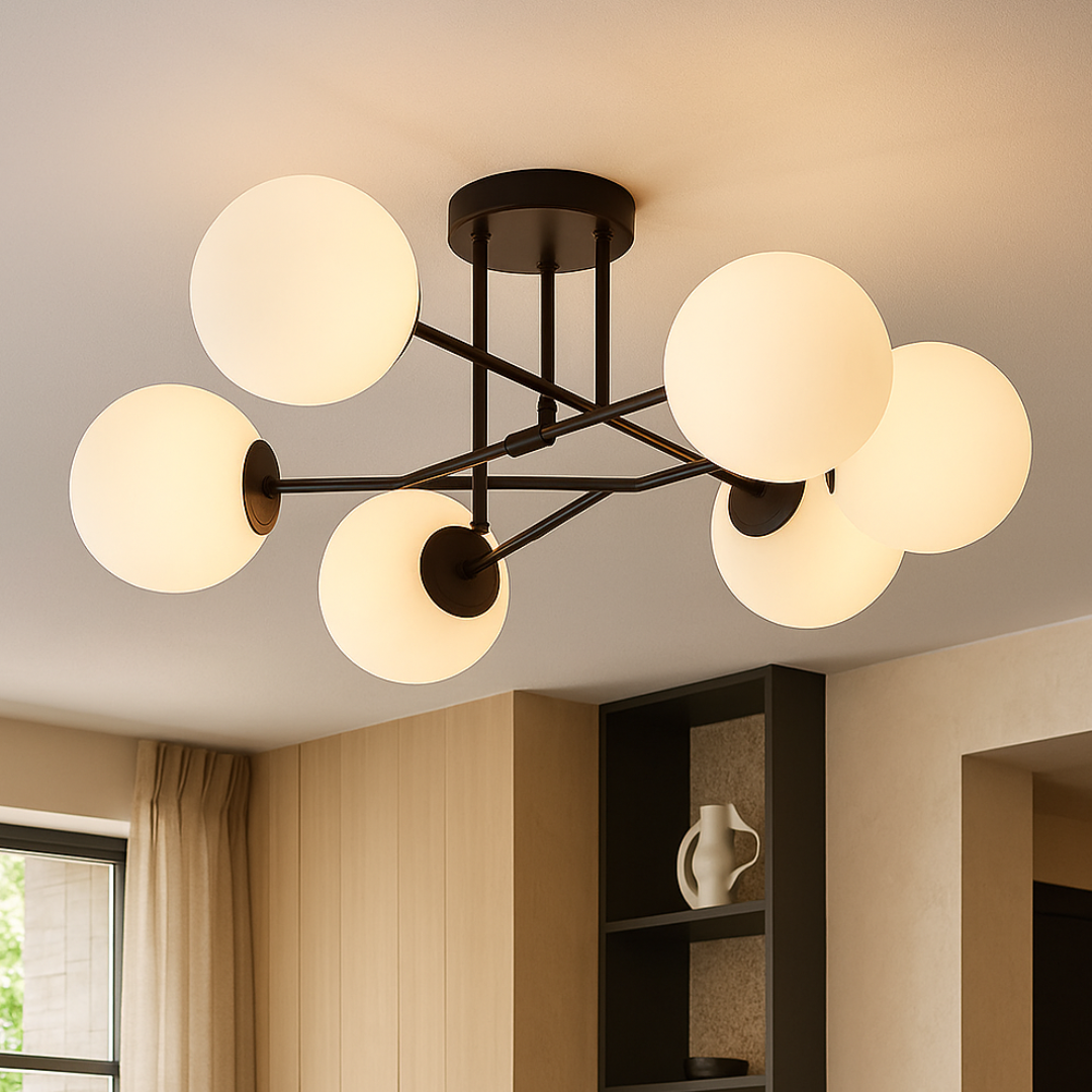 Lustra Abajur 6xG9 Black NEAGRA / ABAJUR Chandeliers