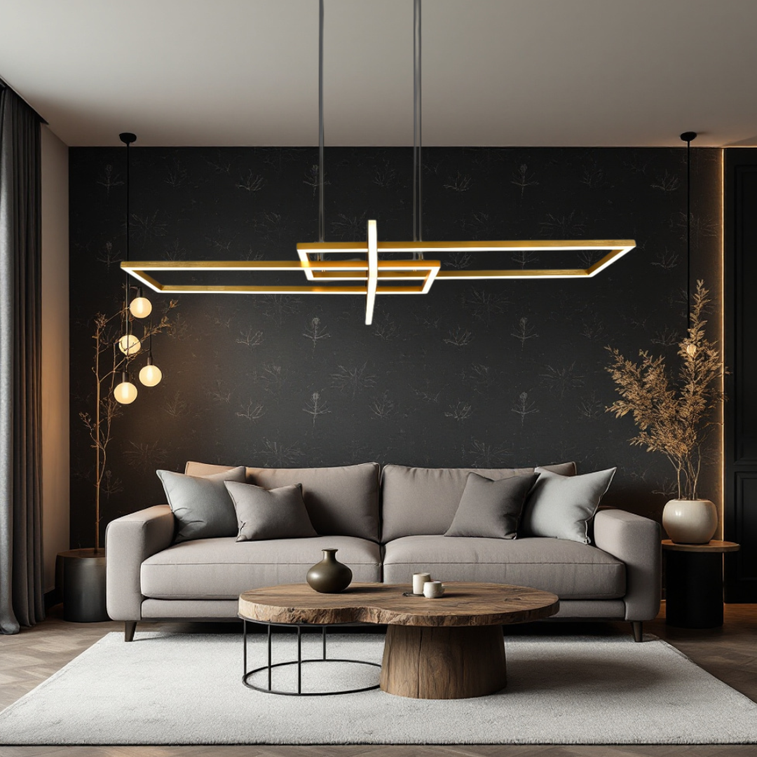 LED осветително тяло тип пендел PREMIUM SALINAS GOLD еквивалент 500W, димируемо