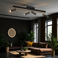 LED осветително тяло с 4 спота на шина ZENO Black с дистанционно