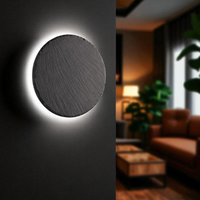 Аплик LED 9W Black RAVEN Stone Effect