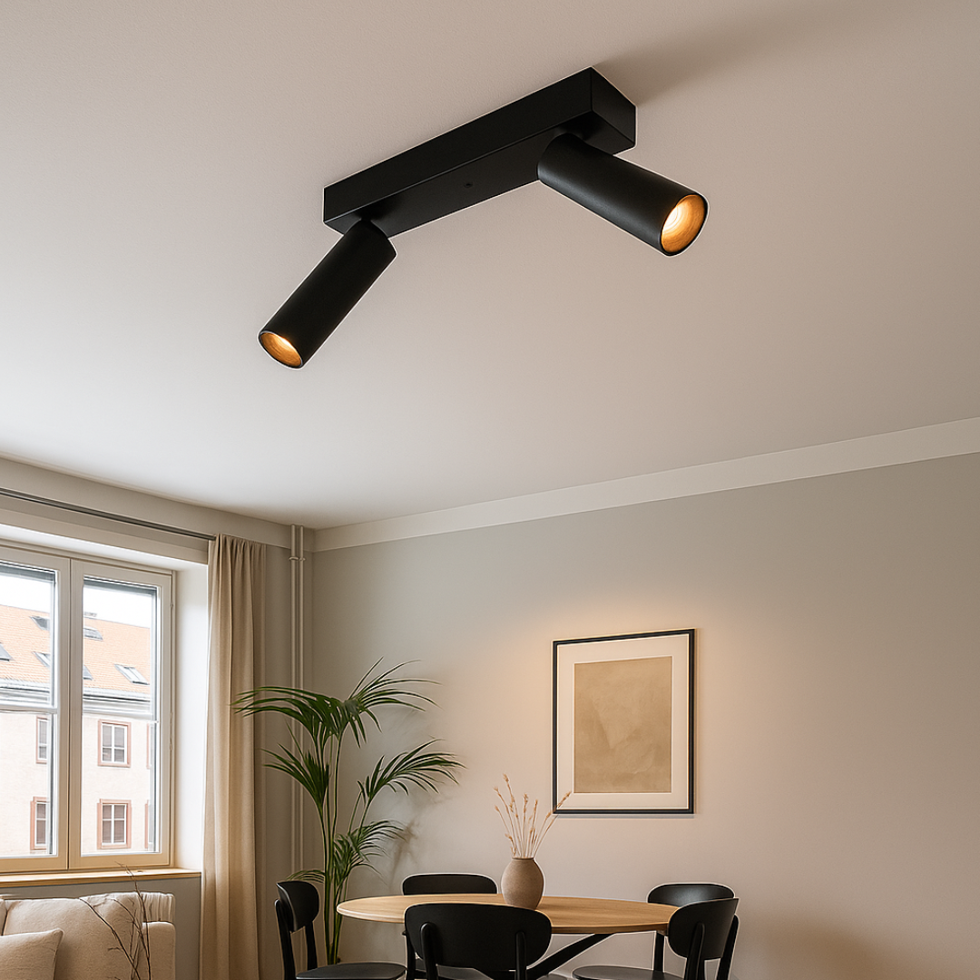 LED осветително тяло с 2 регулируеми спота AMBALA Black