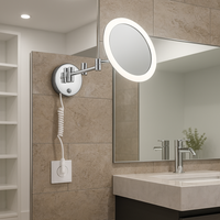 LED аплик за баня, регулируем с лупа и бутон on/off