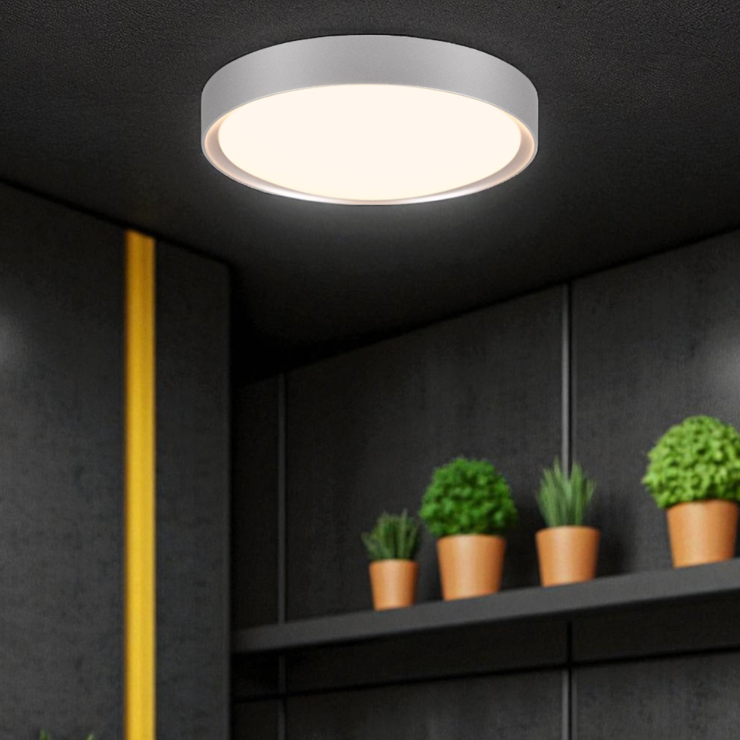 LED плафон за баня IP44 Clarimo Grey 12W еквивалент 100W