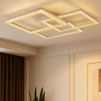 LED осветително тяло 3 Squares Cristal White еквивалент 800W с дистанционно