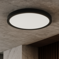 LED плафон за баня 36W черна 40cm IP40 3 вида светлина еквивалент 400W