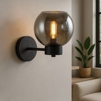 Aplica Perete 1xE27 Smokey NEAGRA / APLICA PERETE / MINIMALIST DESIGN Wall Light Fixtures