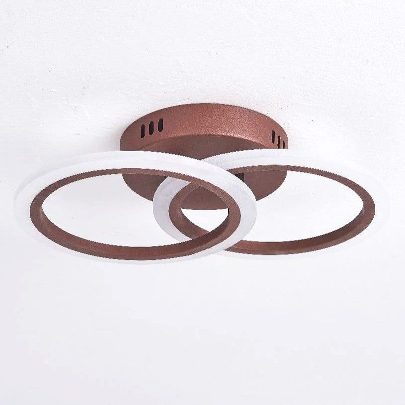 LED осветително тяло 1+1 Circle Design кафяв Еквивалент 300W с дистанционно