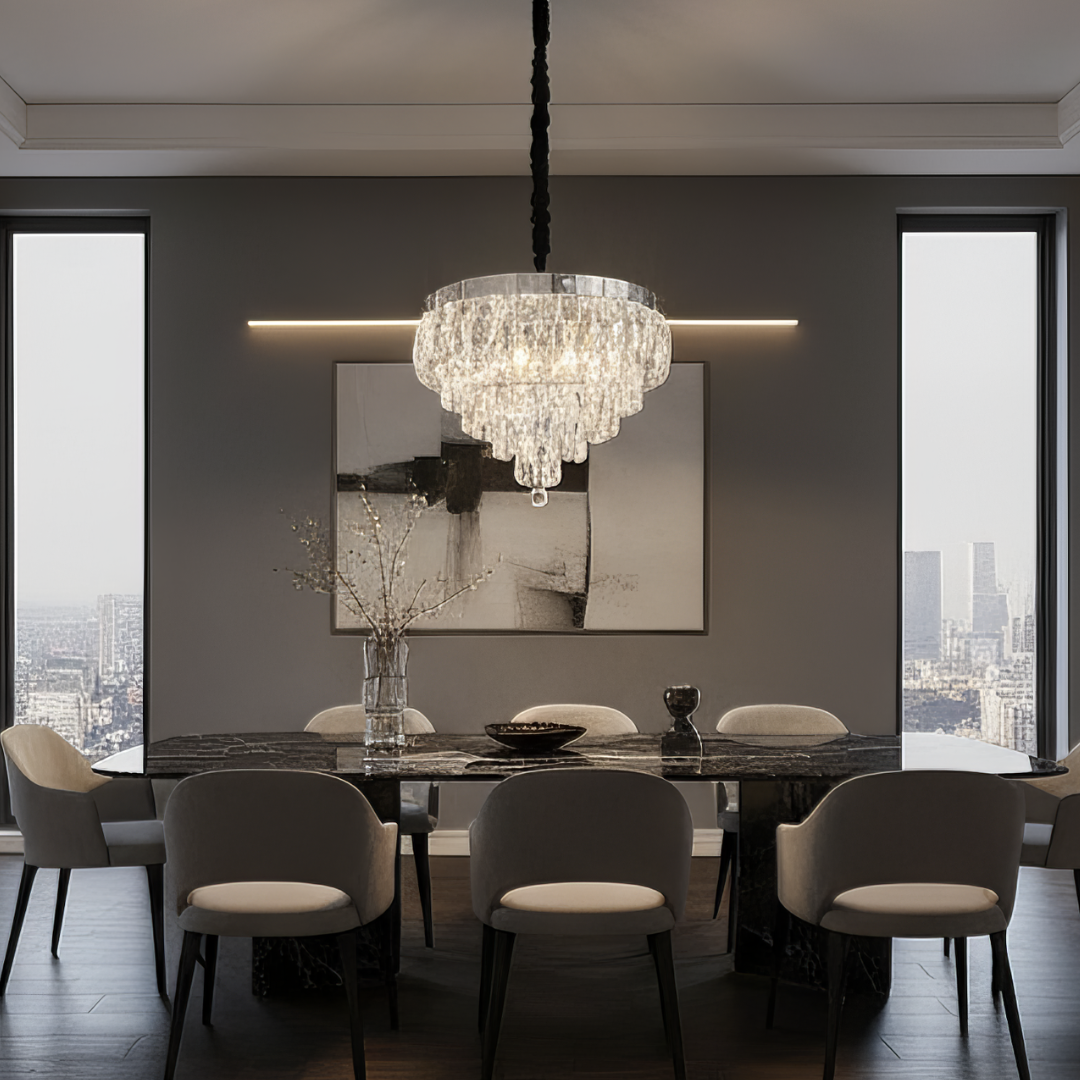 LED полилей Zolt Cristal Silver, еквивалент 550W