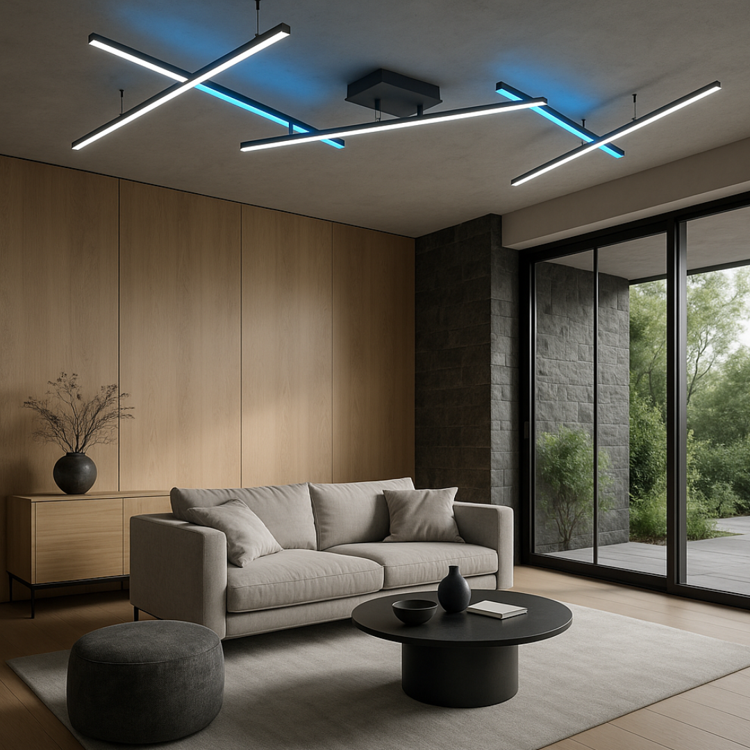 LED осветително тяло регулируемо RGBW ARVIN Black еквивалент 300W с дистанционно