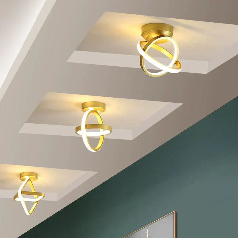 LED осветително тяло INFINITY RINGS Gold Еквивалент 200W