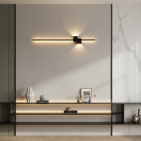 LED аплик MILO LINES 28W Черен Еквивалент 200W