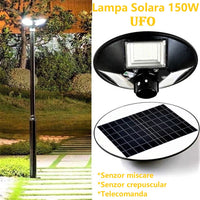 Соларна LED лампа 150W UFO със сензор за движение + дистанционно
