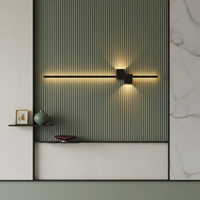 LED аплик MILO LINES 28W Черен Еквивалент 200W