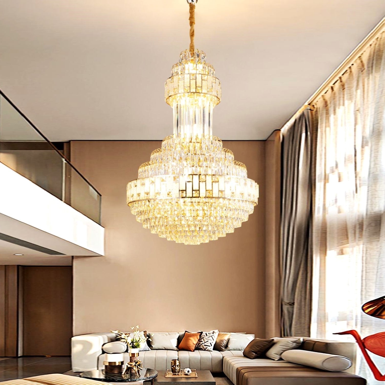 Полилей кристал LUXURY Golden 120cm -L301