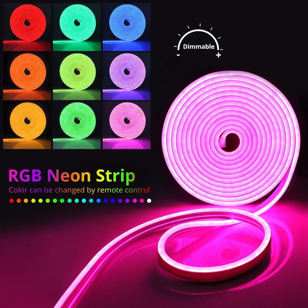 КОМПЛЕКТ NEON FLEX LED RGB IC SMART DIGITAL 12V 5m Дистанционно