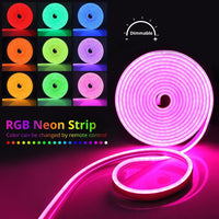 КОМПЛЕКТ NEON FLEX LED RGB IC SMART DIGITAL 12V 5m Дистанционно