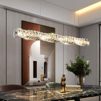 LED осветително тяло 38W Cristal WAVE сребристо с дистанционно