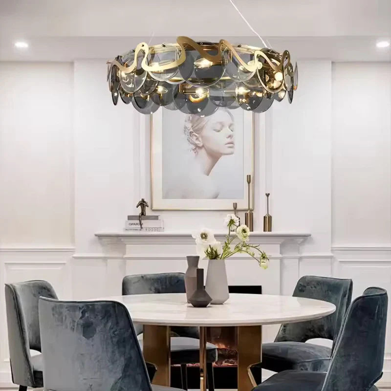 Candelabru Mini HARA Gold 6xE14 Ø50CM Chandeliers Crystal