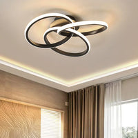 LED осветително тяло Three RINGS Black еквивалент 400W с дистанционно