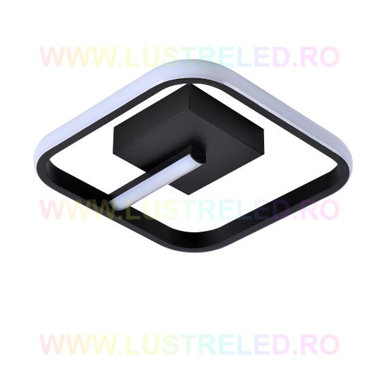 LED осветително тяло 36W VENUS SQUARE BLACK Еквивалент 150W