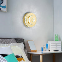 LED осветително тяло 40W CRISTAL Double Circle Gold