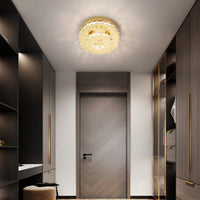 LED осветително тяло 40W CRISTAL Double Circle Gold