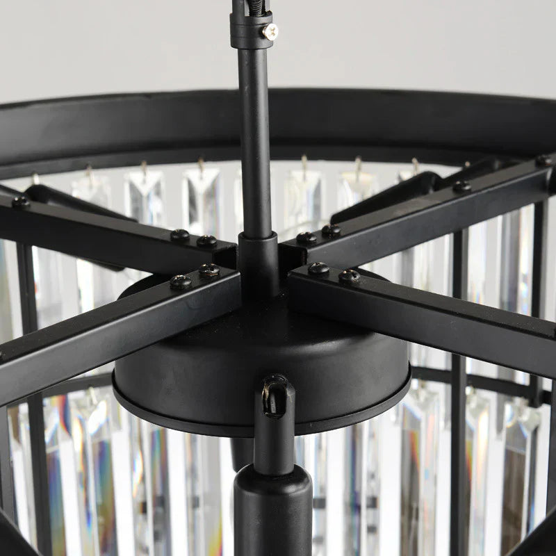 Candelabru Cristal SMOKY BLACK/GREY ROUND 600mm NEGRU + GRI / 60CM / CRISTAL Chandeliers Crystal