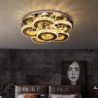 LED осветително тяло от кристал за таван Elegance Aurora с дистанционно, еквивалент 700W