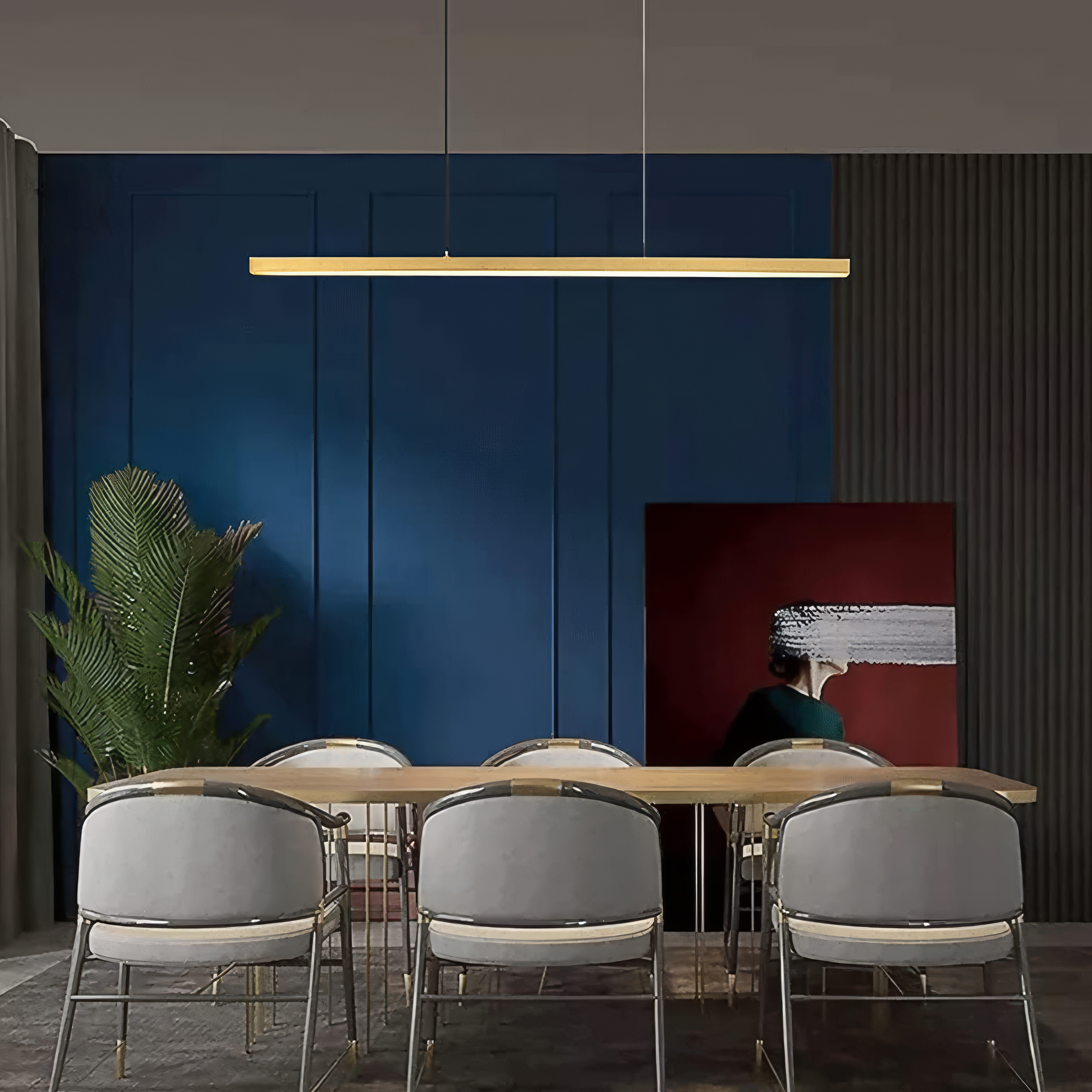 LED осветително тяло 36W Elegant Office Gold, висящо, еквивалент 300W