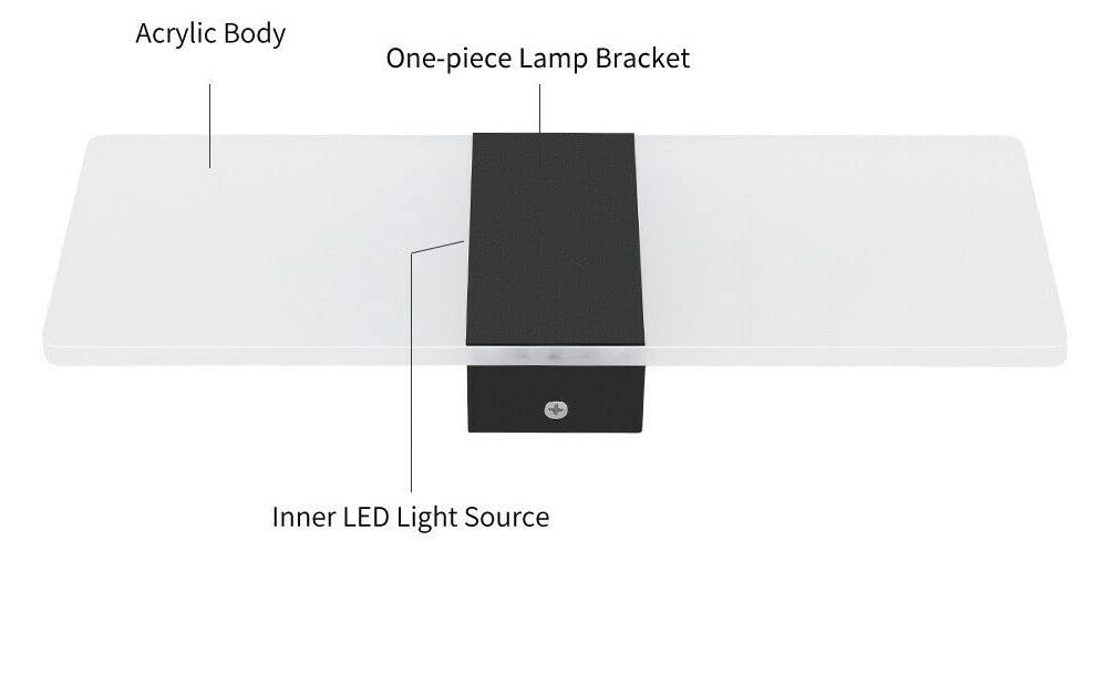 LED аплик за стена 12W SUBLIME Square BLACK