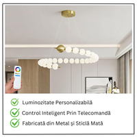 LED осветително тяло Абажур 72W Fibonacci Еквивалент 500W с дистанционно