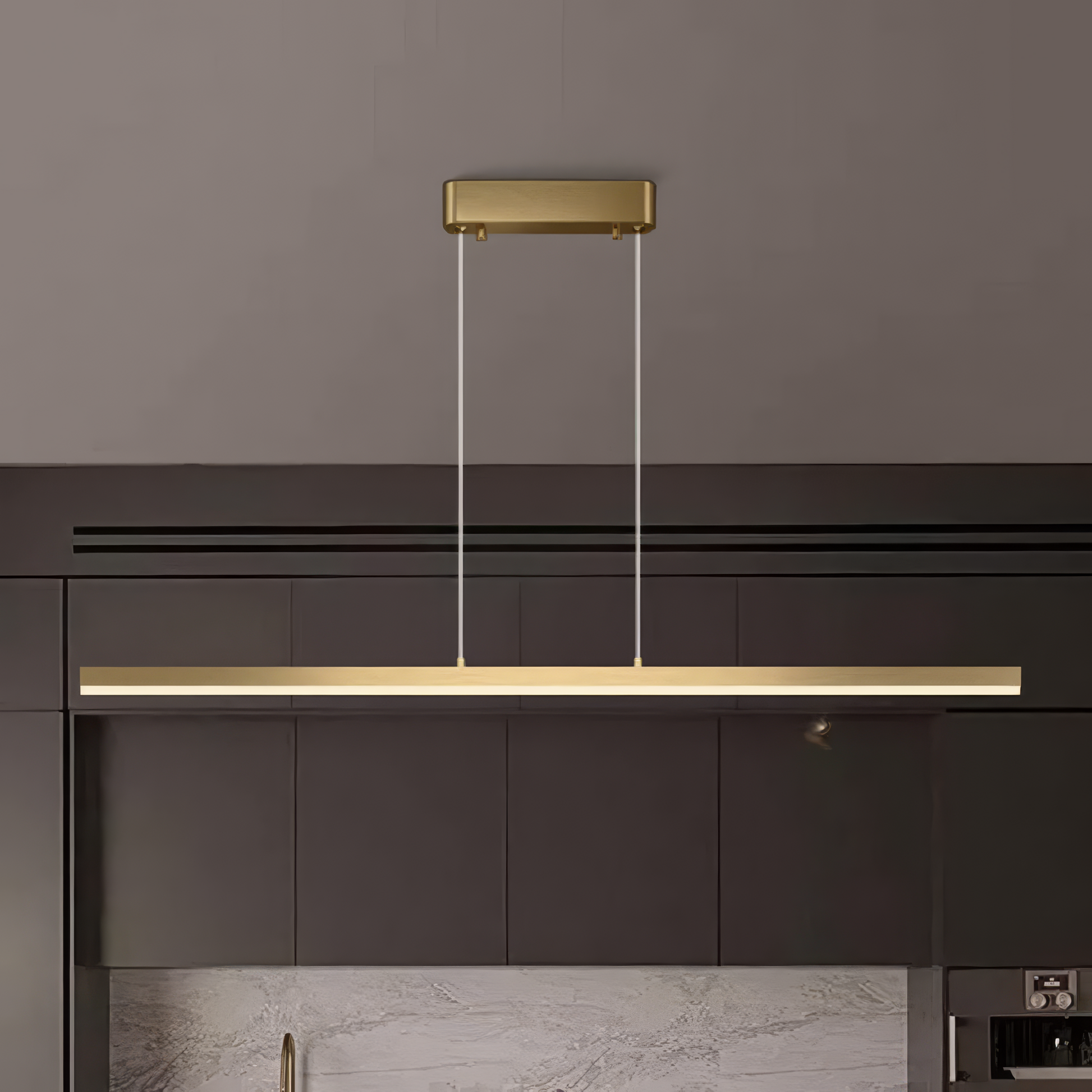 LED осветително тяло 36W Elegant Office Gold, висящо, еквивалент 300W