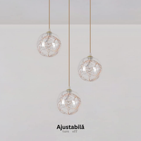 LED осветително тяло Sparkle с прозрачен абажур DX333-3